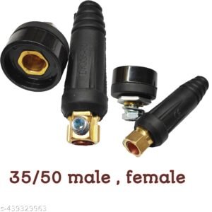 METAPOD® 35–50mm Male & Female Welding Machine Cable Connectors | Heavy Duty Copper Connector Fitting for Welding Machine