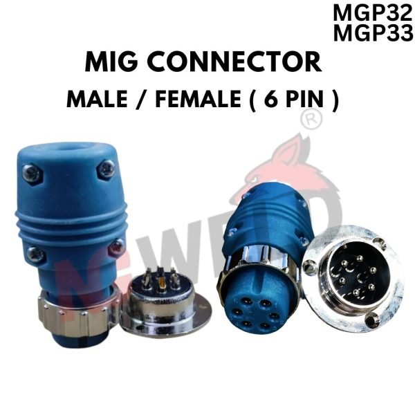 MIG Connector Male / Female (6 PIN)
